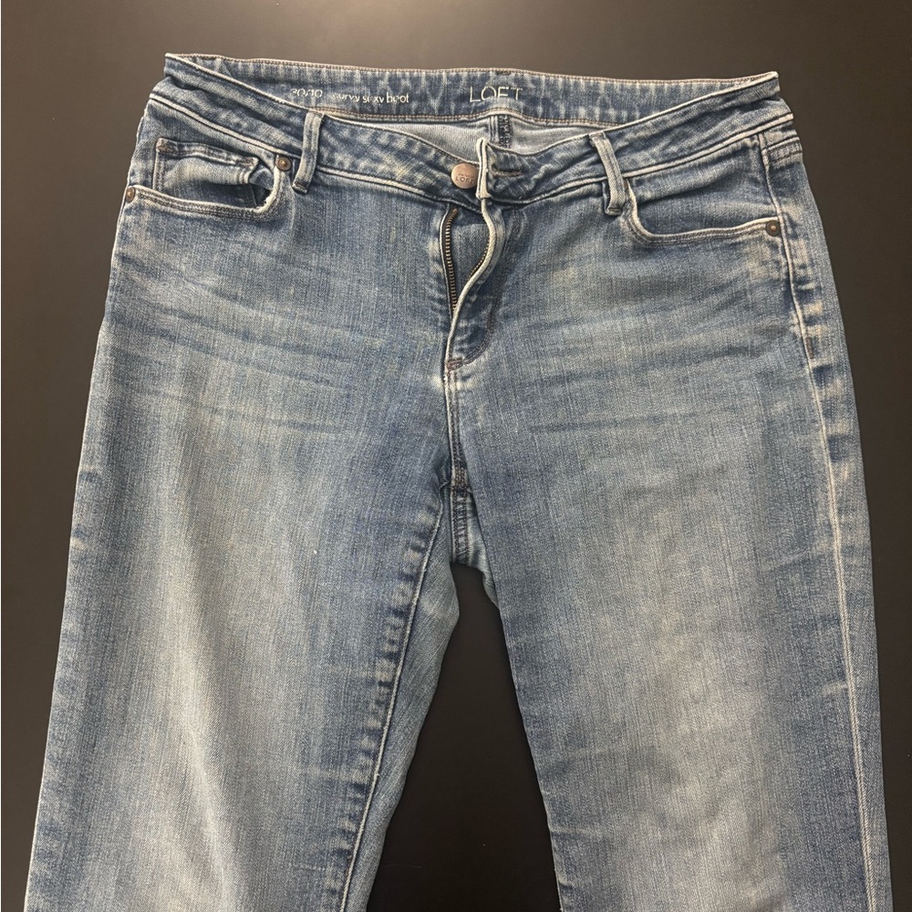 LOFT Women's Light Blue Jeans 30/10 Curvy Sexy Boot